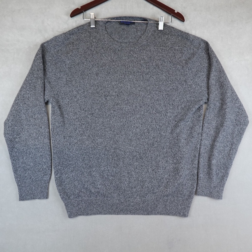 PATRICK ASSARAF Sweater Mens XL Gray 100% Cashmere Long Sleeve